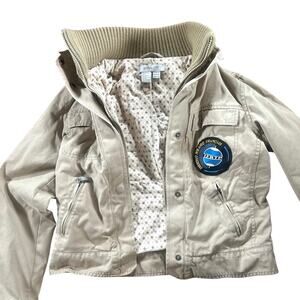 Zara TRF Utility Jacket Y2K Safari Military Patch Khaki Vintage M